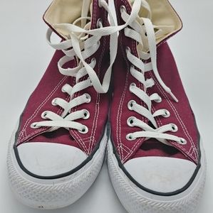 Maroon High-Top Converse